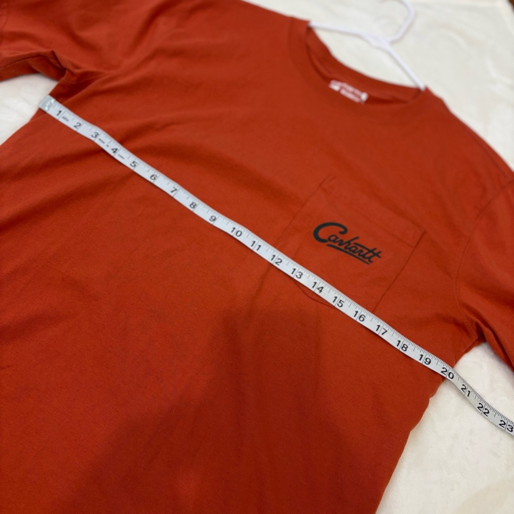 Carhartt Men’s Orange Outdoors Logo T-Shirt Medium - Picture 6 of 7